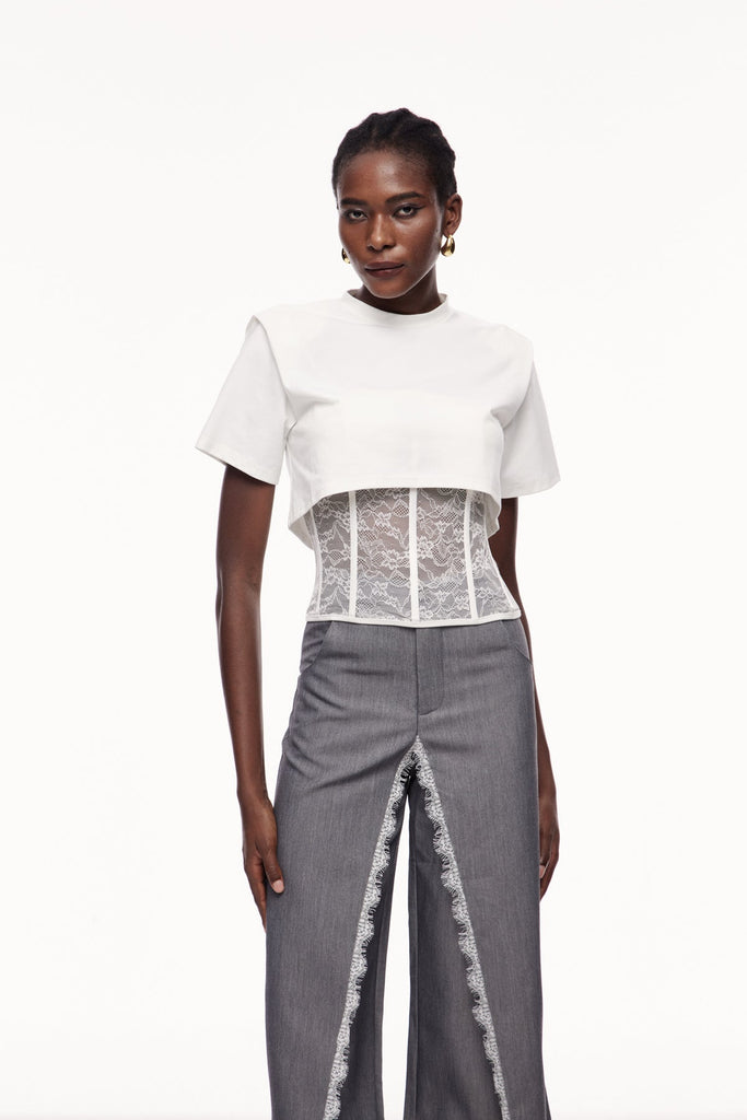 Stylish beautiful dress | Cerberus Corset Lace T Shirt - Ideal for special occasions