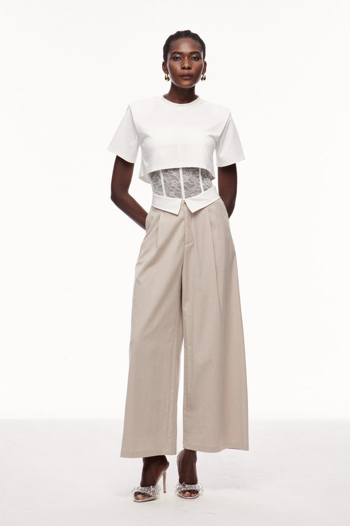 Stylish beautiful dress | Cerdic Lapel Deconstruct Pants - Ideal for special occasions