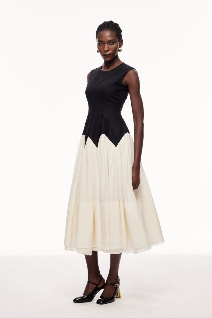 Stylish beautiful dress | Ceres Ruffle Sleeveless Midi Dress - Ideal for special occasions