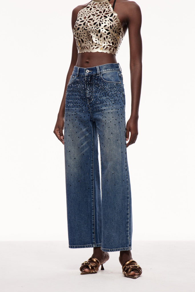 Stylish beautiful dress | Ceri Rhinestone Jeans - Ideal for special occasions