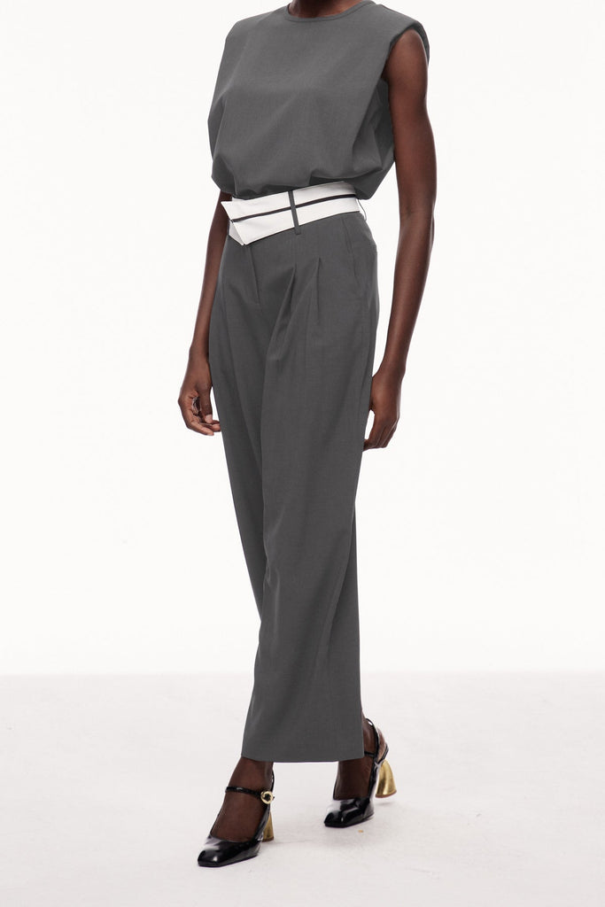 Stylish beautiful dress | Cerise Lapel Deconstruct Pants - Ideal for special occasions
