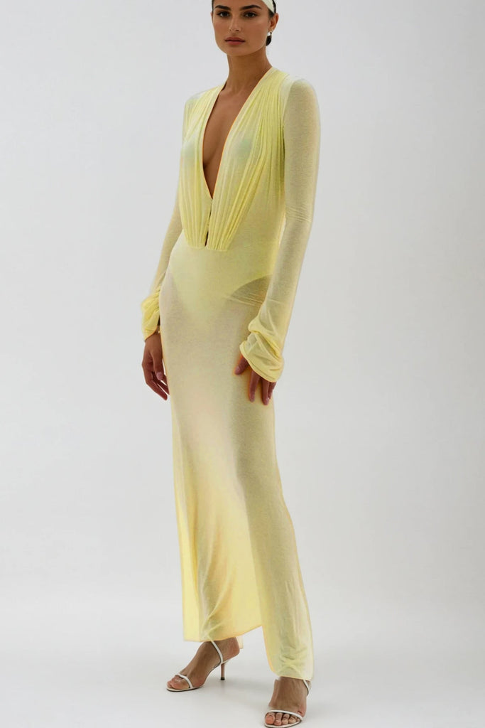 Shop  beautiful dress - Perfect for special occasions | Cerys Plunge Ruch Maxi Dress