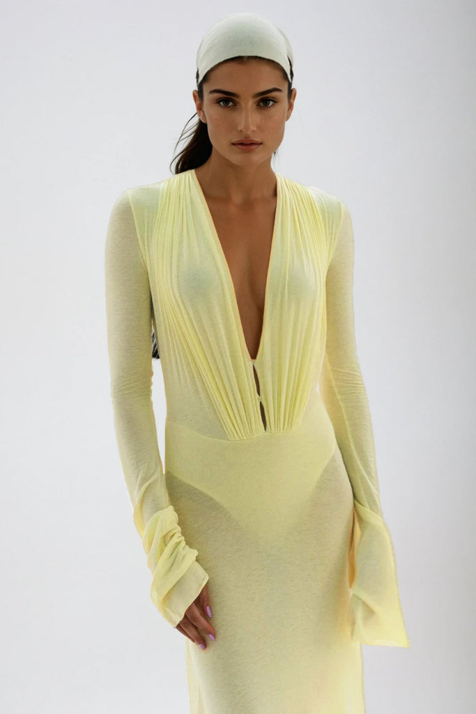 Stylish beautiful dress | Cerys Plunge Ruch Maxi Dress - Ideal for special occasions