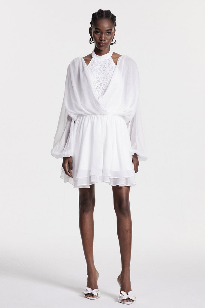 Shop  red dress - Perfect for special occasions | Cerys Embroidered Cowl Neck Mini Dress