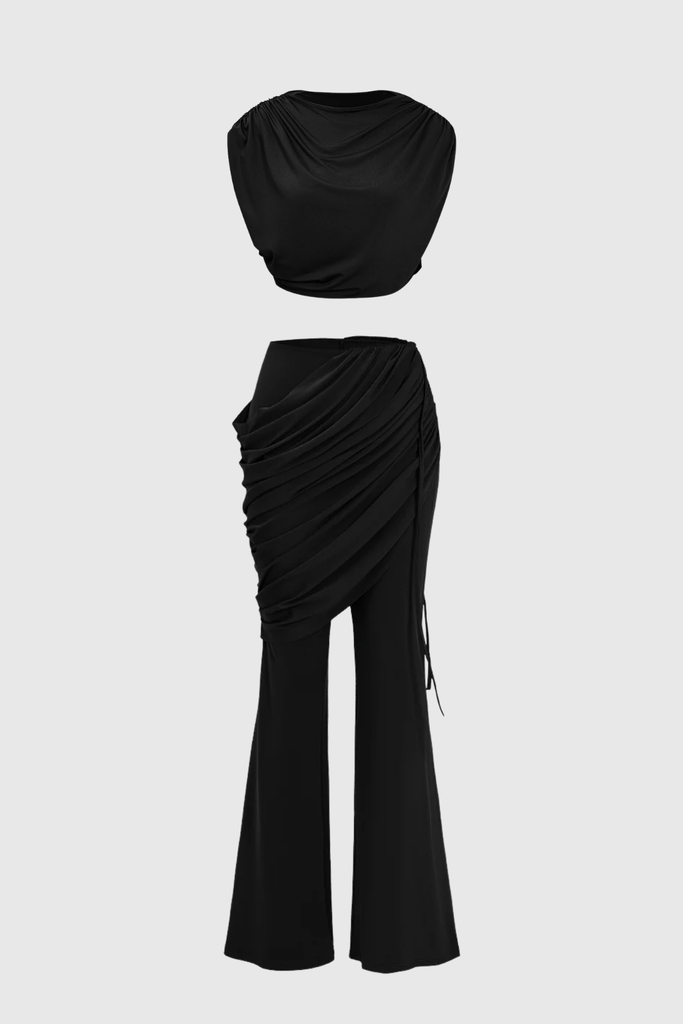 Ceylan Ruch Asymmetric Pants Set - Stylish beautiful dress for special occasions | Buy Online
