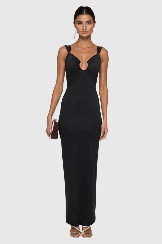 Shop  beautiful dress - Perfect for special occasions | Cezar Cutout Ruch Split Maxi Dress