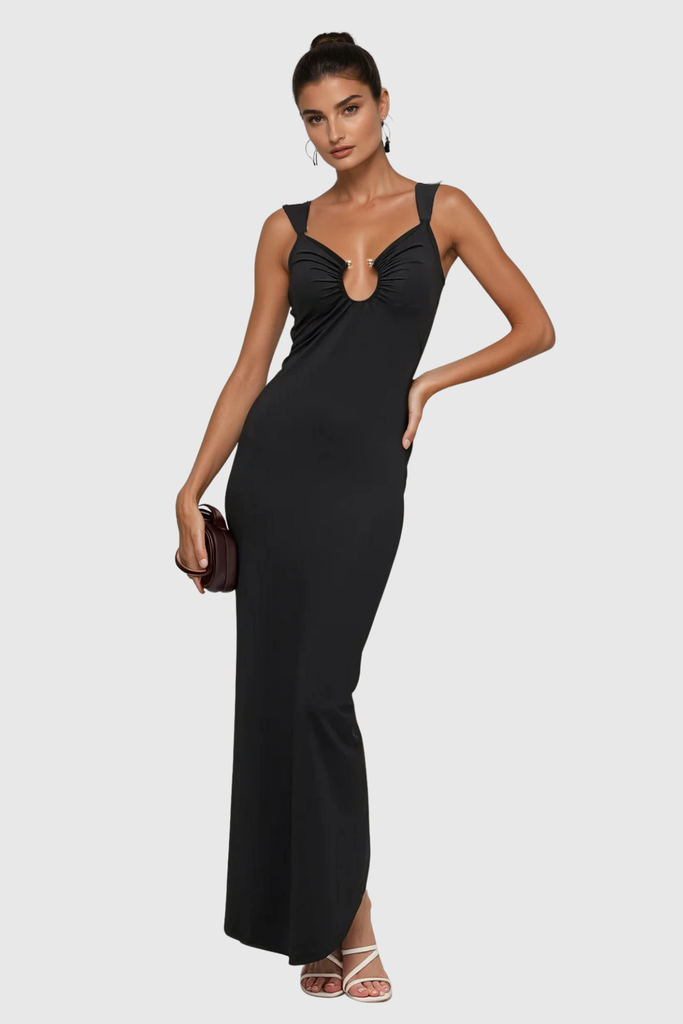 Shop  beautiful dress - Perfect for special occasions | Cezar Cutout Ruch Split Maxi Dress