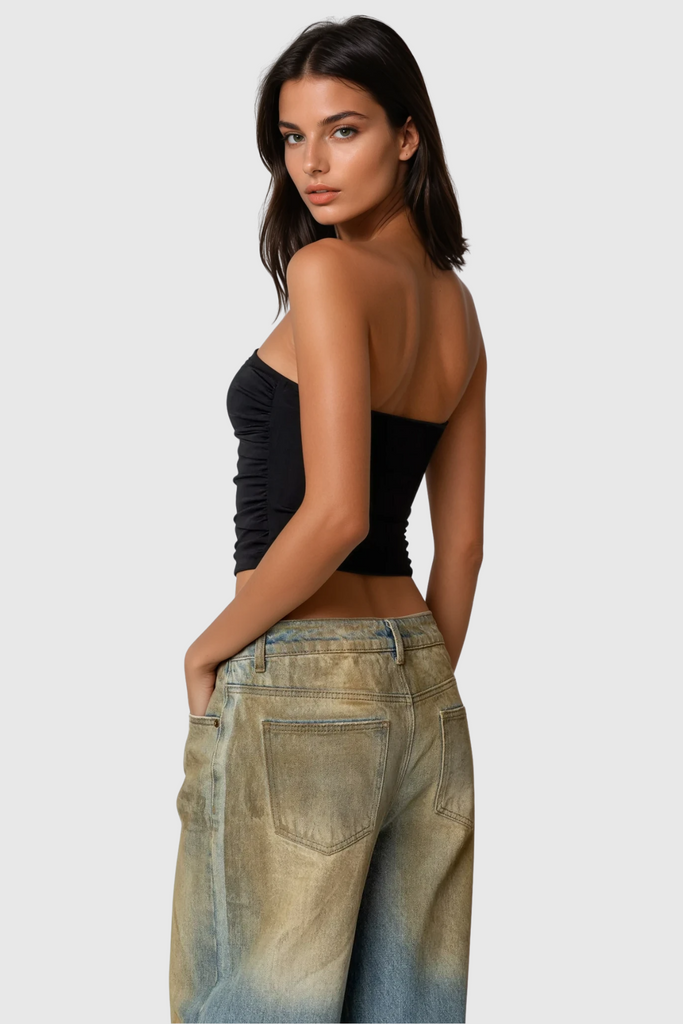 Stylish beautiful dress | Cezar Cutout Strapless Top - Ideal for special occasions