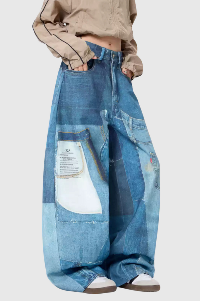 Shop  beautiful dress - Perfect for special occasions | Chagatai Print Baggy Jeans