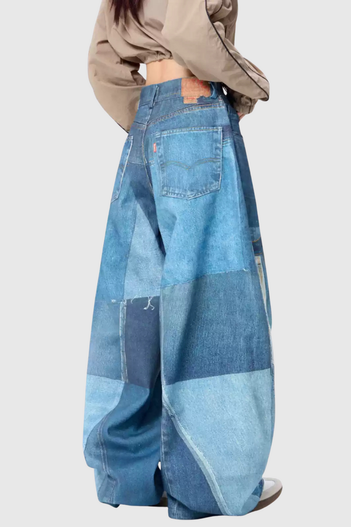 Stylish beautiful dress | Chagatai Print Baggy Jeans - Ideal for special occasions