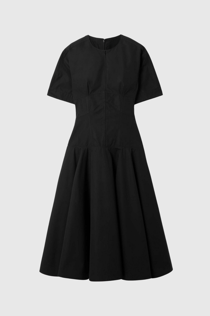 Stylish black dress | Chalice Deconstruct Ruffle Midi Dress In Black - Ideal for special occasions