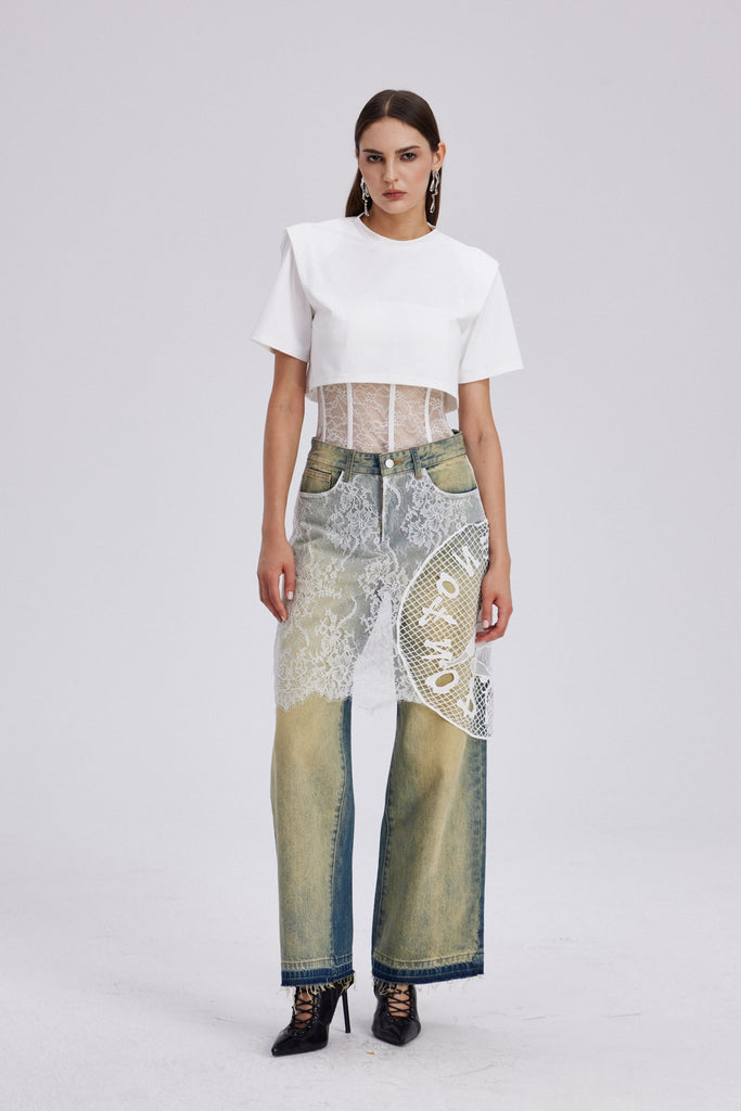 Shop  beautiful dress - Perfect for special occasions | Charlee Lace Bleached Jeans