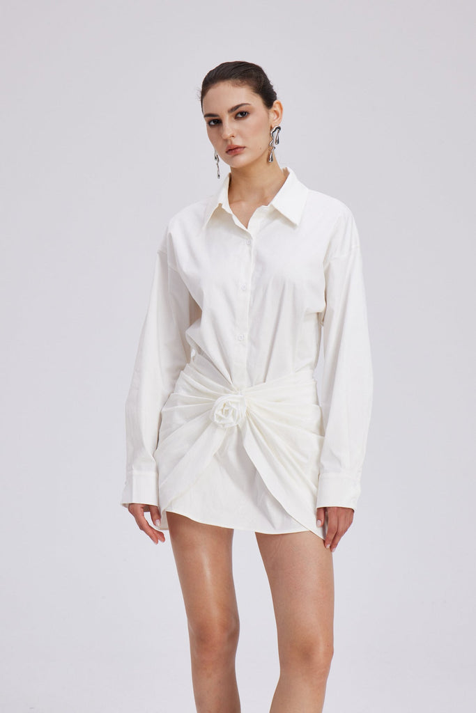 Stylish beautiful dress | Charles Ruch Flower Mini Shirt Dress - Ideal for special occasions