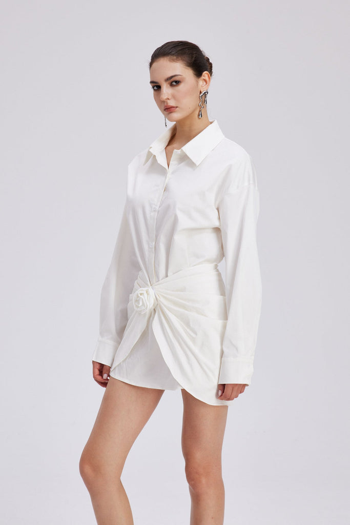 Charles Ruch Flower Mini Shirt Dress - Stylish beautiful dress for special occasions | Buy Online