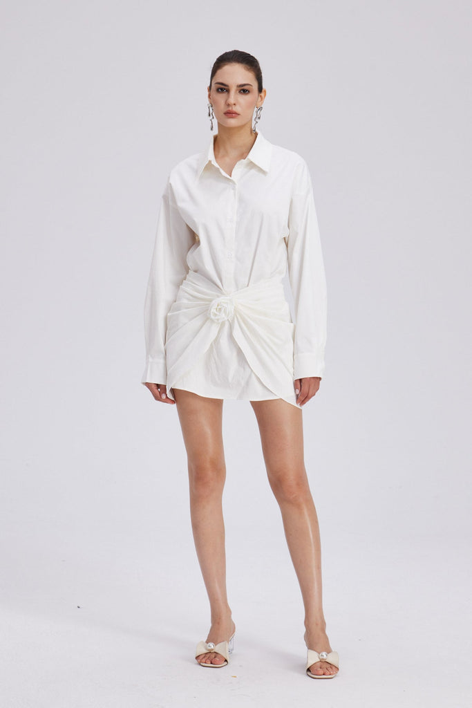 Charles Ruch Flower Mini Shirt Dress - Stylish beautiful dress for special occasions | Buy Online