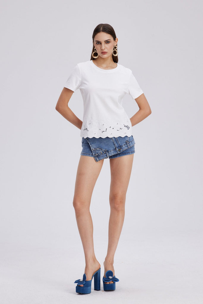 Stylish beautiful dress | Charley Deconstruct Asymmetric Denim Skirt - Ideal for special occasions