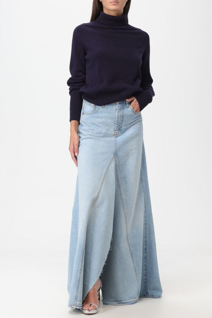 Shop  beautiful dress - Perfect for special occasions | Charlia Paneled Frayed Denim Skirt