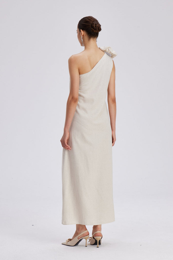 Stylish beautiful dress | Charlotta Flower One Shoulder Maxi Dress - Ideal for special occasions