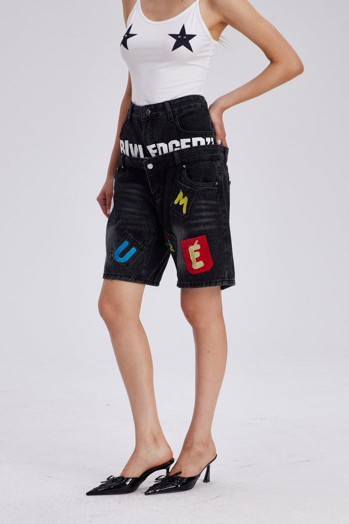 Shop  beautiful midi - Perfect for special occasions | Chasity Deconstruct Print Midi Jeans