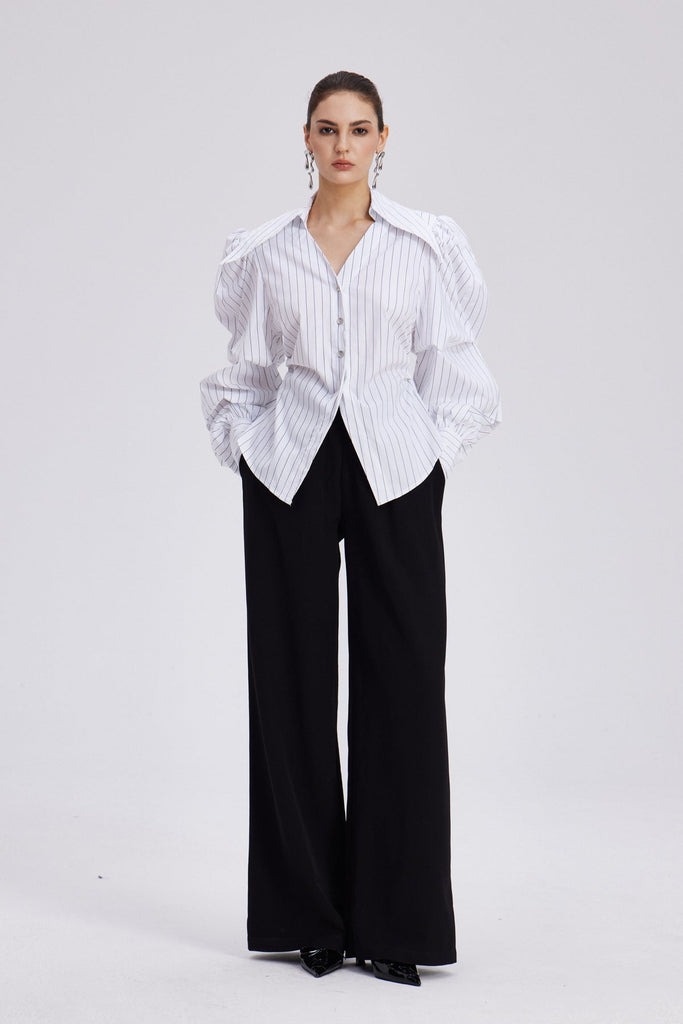 Shop  beautiful dress - Perfect for special occasions | Chauncey Stripe Ruch Shirt