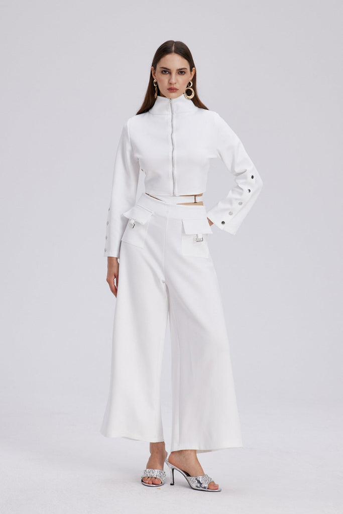 Stylish beautiful dress | Chavdar Cutout Embellished Pants Set - Ideal for special occasions