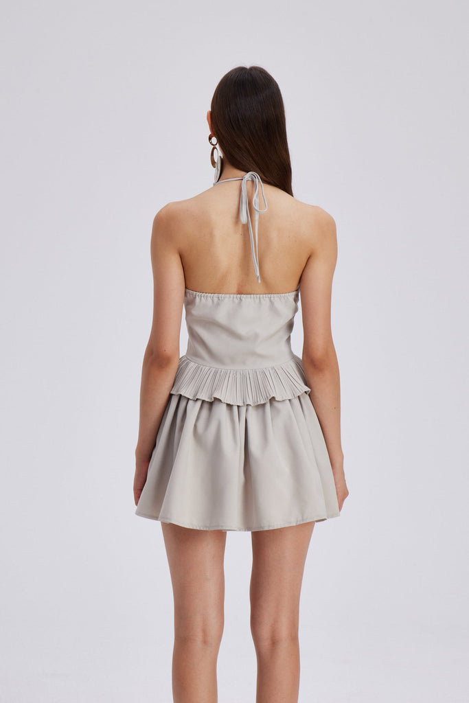 Stylish beautiful dress | Chaya Ruch Halter Neck Ruffle Mini Dress - Ideal for special occasions
