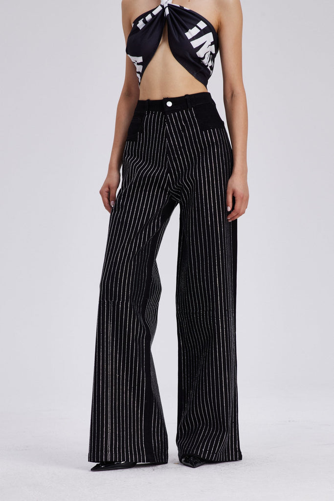 Shop  beautiful dress - Perfect for special occasions | Chaz Stripe Rhinestone Jeans