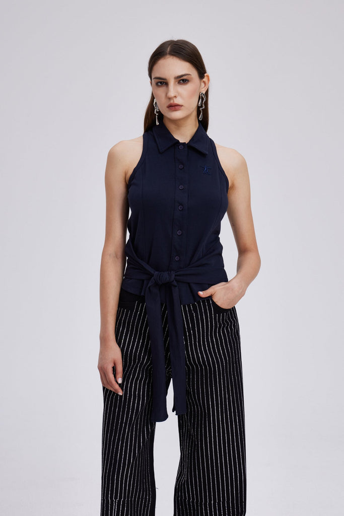 Shop  beautiful dress - Perfect for special occasions | Cheiron Sleeveless Tie Up Top