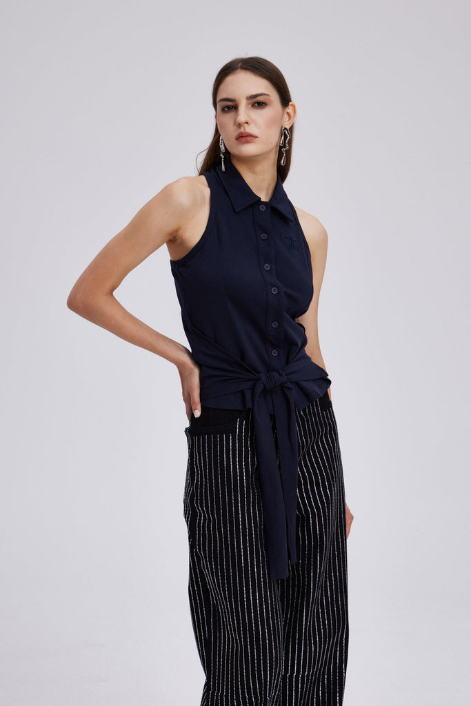 Shop  beautiful dress - Perfect for special occasions | Cheiron Sleeveless Tie Up Top