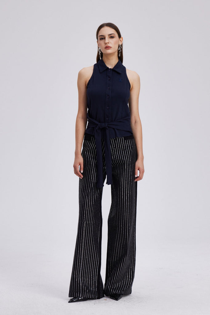 Stylish beautiful dress | Cheiron Sleeveless Tie Up Top - Ideal for special occasions