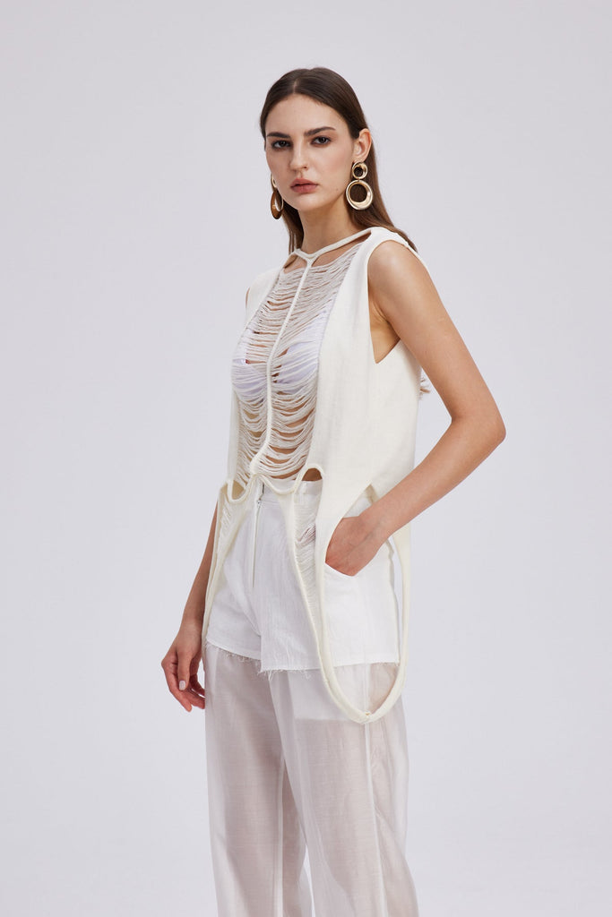 Stylish beautiful dress | Chelle Cutout Sleeveless Top - Ideal for special occasions