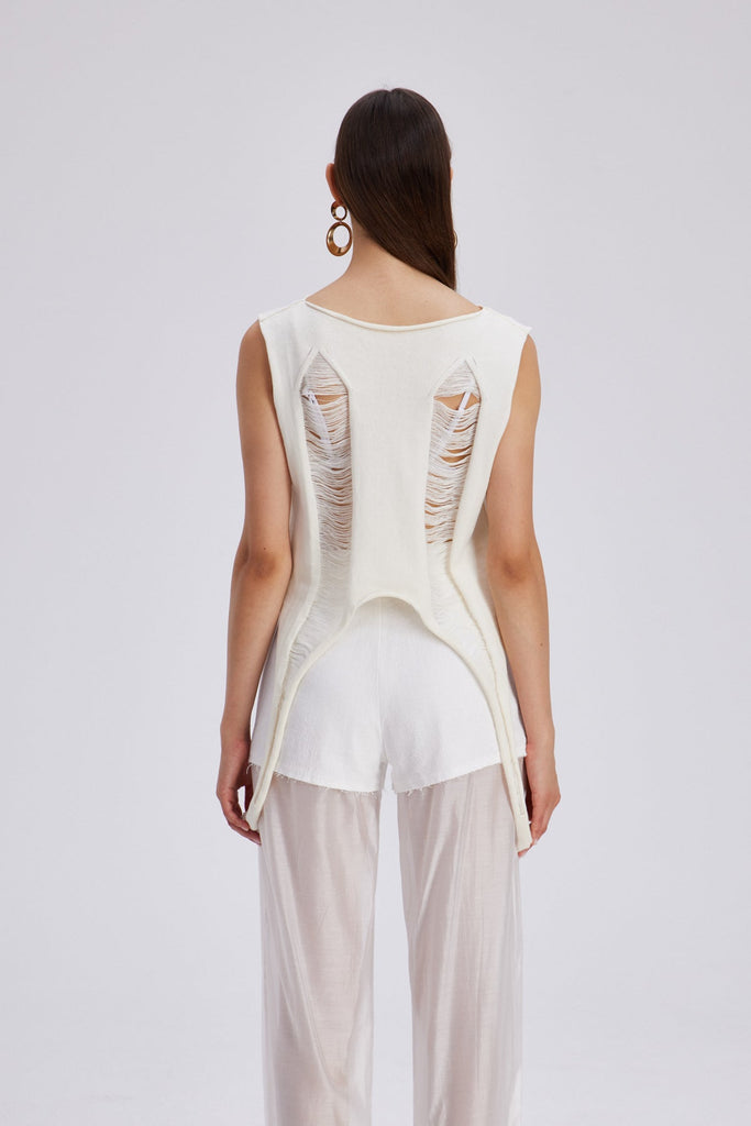 Stylish beautiful dress | Chelle Cutout Sleeveless Top - Ideal for special occasions