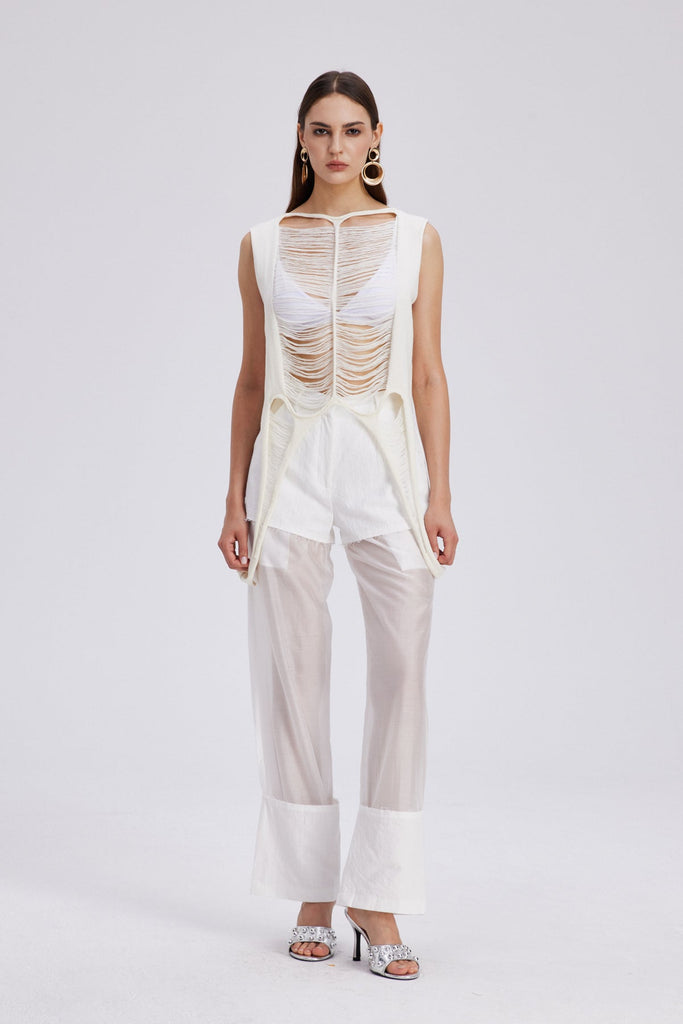 Chelle Cutout Sleeveless Top - Stylish beautiful dress for special occasions | Buy Online