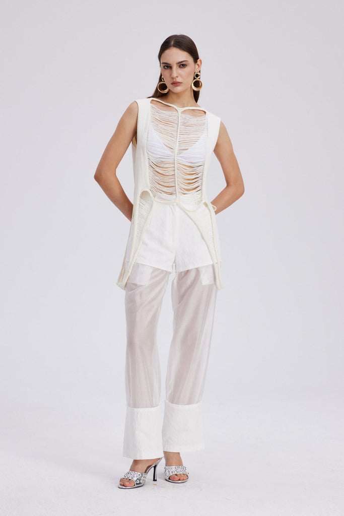 Chelle Cutout Sleeveless Top - Stylish beautiful dress for special occasions | Buy Online