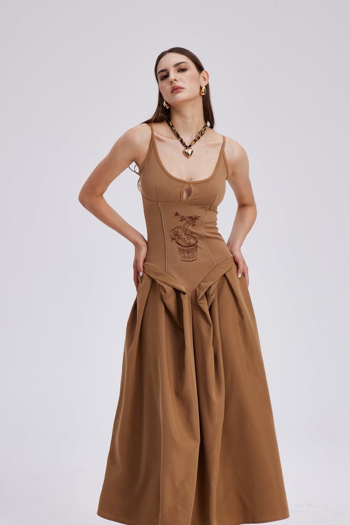 Chelsey Ruch Spaghetti Maxi Dress - Stylish beautiful dress for special occasions | Buy Online