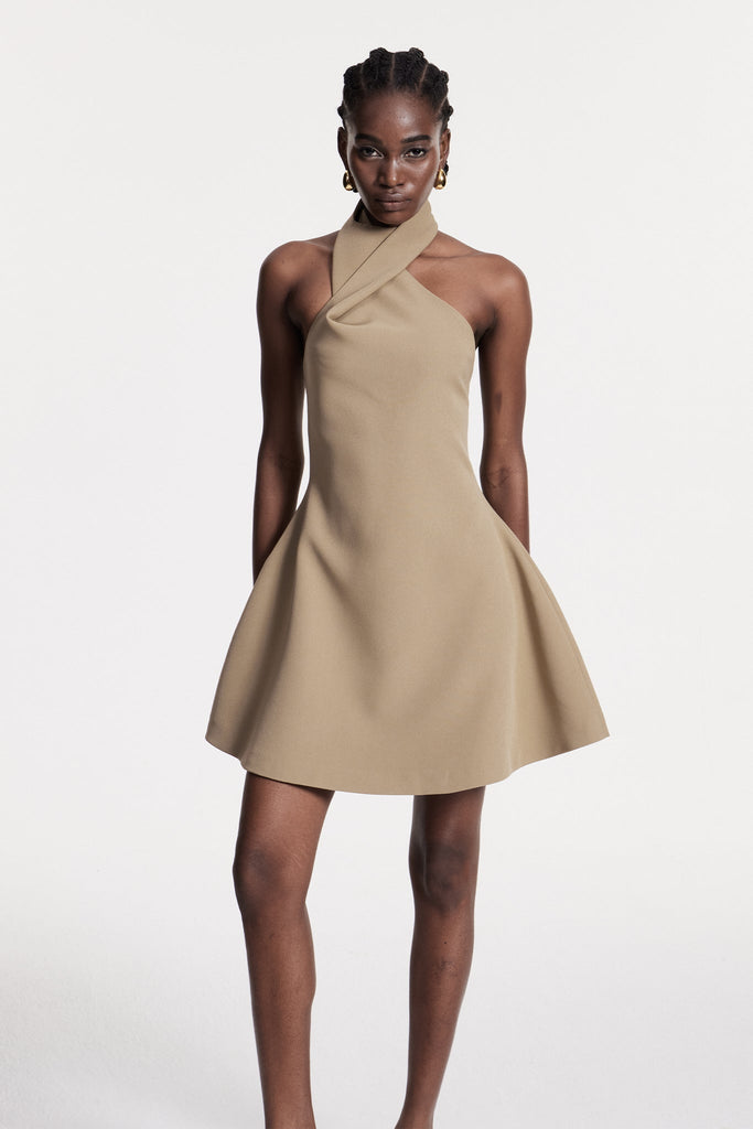 Chen Ruch Halter Neck Mini Dress - Stylish beautiful dress for special occasions | Buy Online