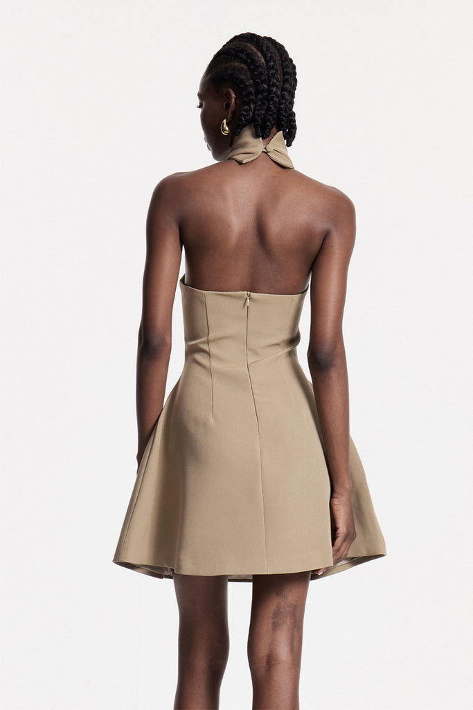 Chen Ruch Halter Neck Mini Dress - Stylish beautiful dress for special occasions | Buy Online