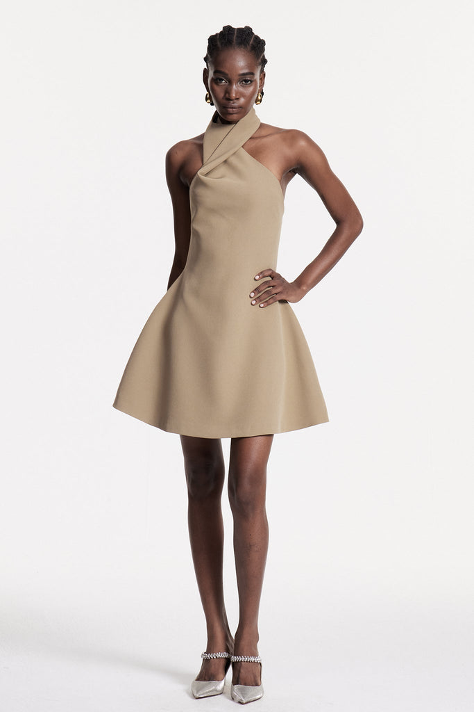 Chen Ruch Halter Neck Mini Dress - Stylish beautiful dress for special occasions | Buy Online