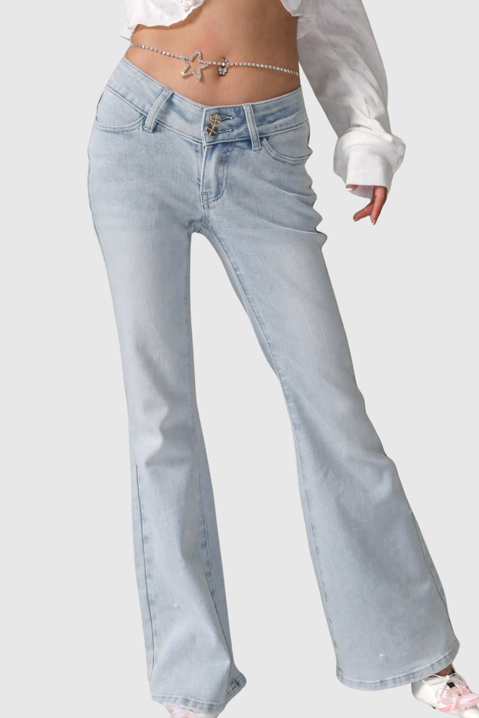 Shop  beautiful dress - Perfect for special occasions | Chiarina Lace Lace Up Jeans