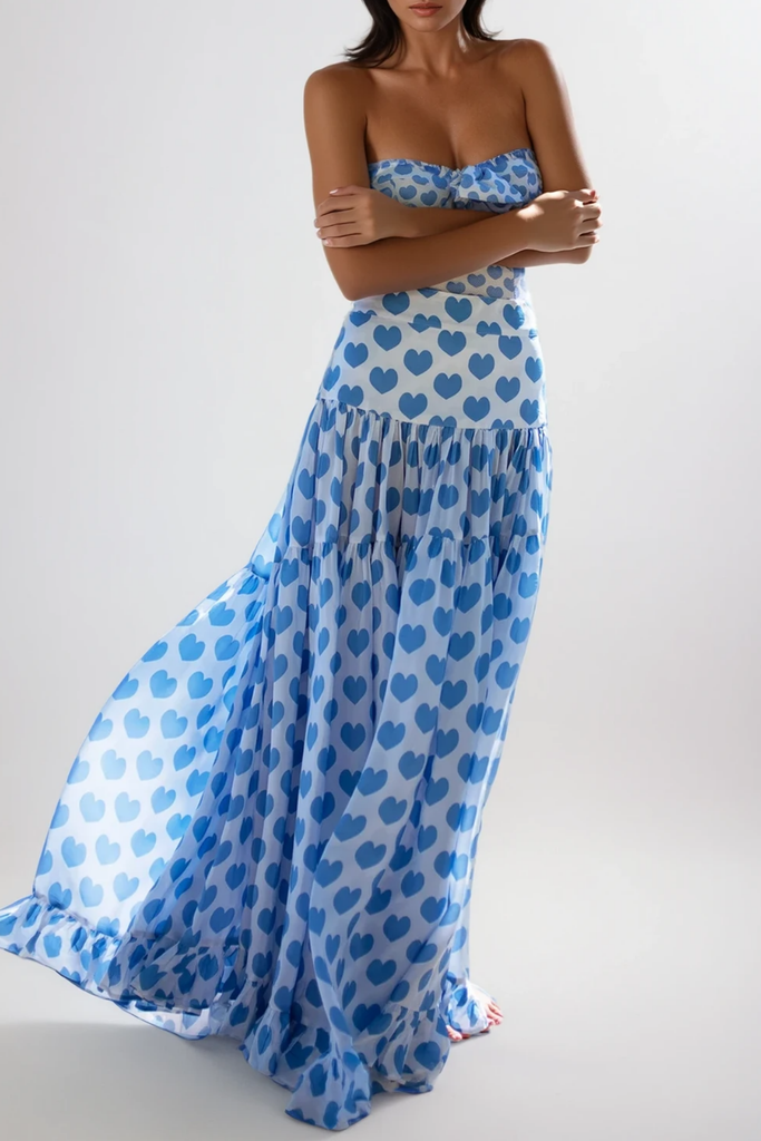 Chic beautiful dress | Chica Heart Sleeveless Ruffle Swimwear - Ideal for special occasions