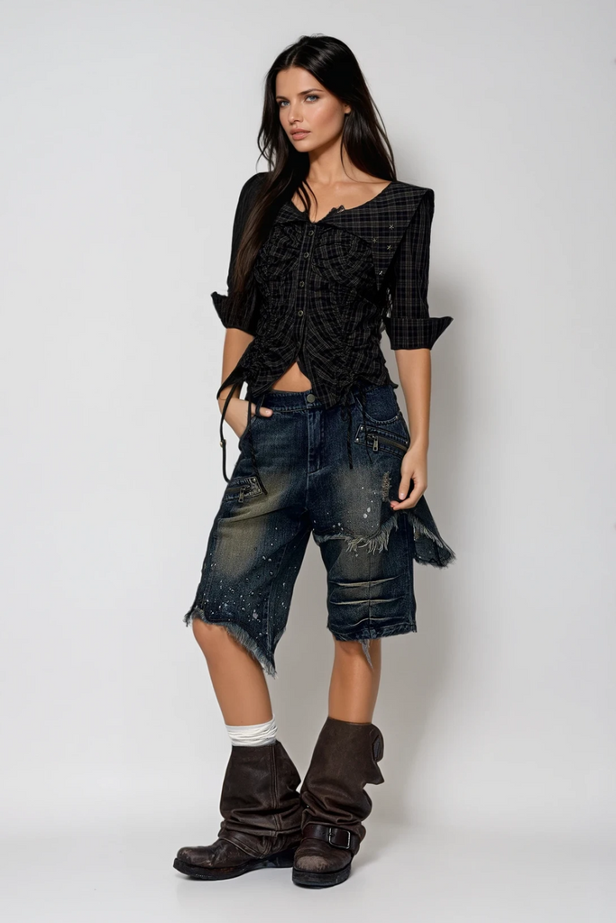 Chidiegwu Asymmetric Fringe Midi Jeans - Stylish beautiful midi for special occasions | Buy Online