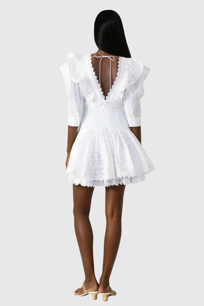 Stylish beautiful dress | Chinelo Plunge Balloon Sleeve Mini Dress - Ideal for special occasions