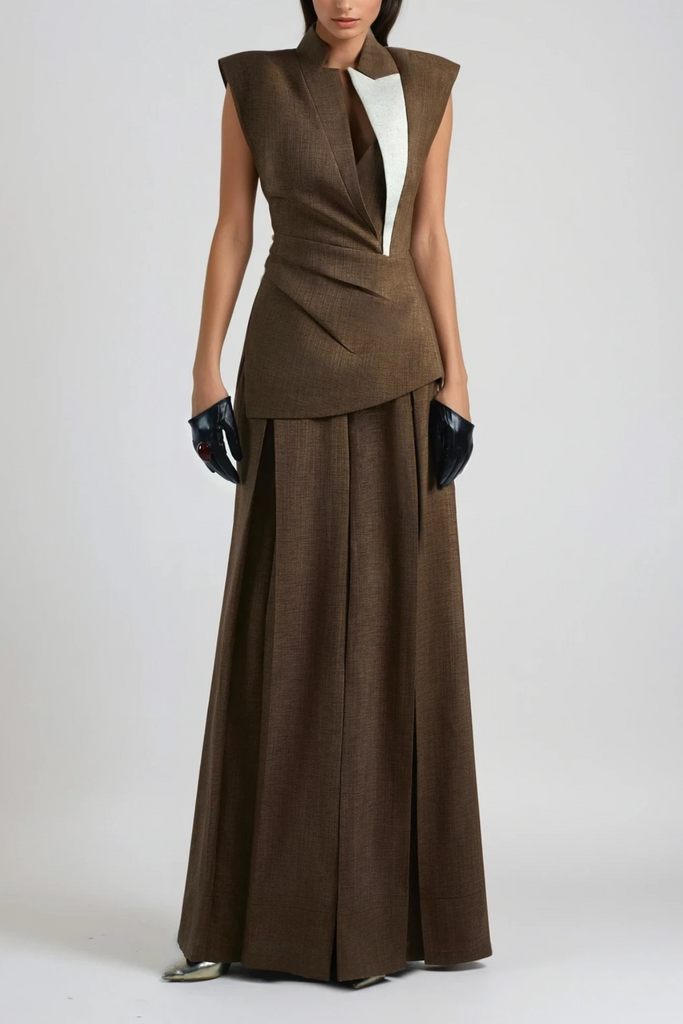 Shop  beautiful dress - Perfect for special occasions | Chinenye Asymmetric Ruch Sleeveless Vest