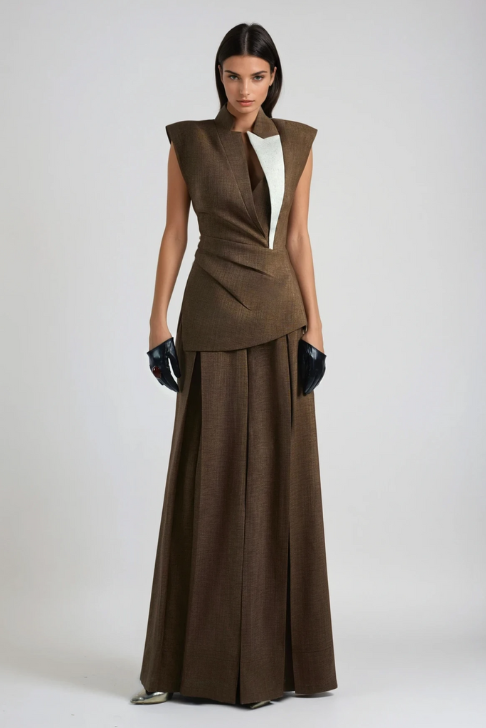Shop  beautiful dress - Perfect for special occasions | Chinenye Asymmetric Ruch Sleeveless Vest