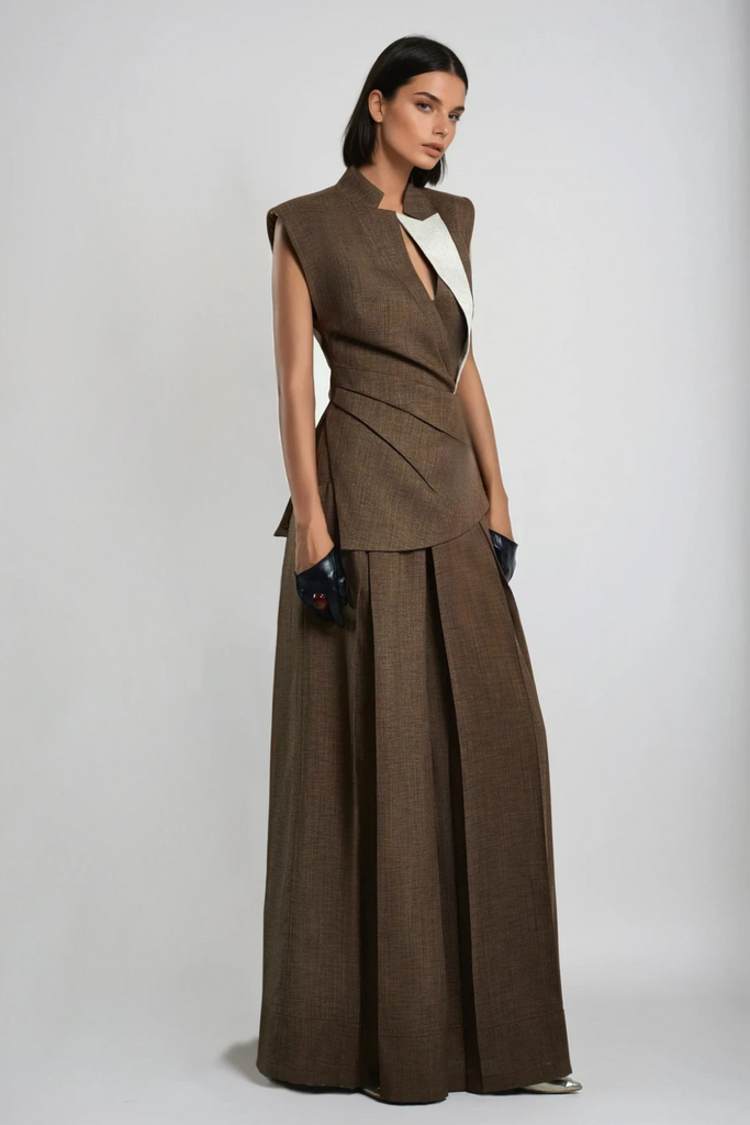 Shop  beautiful dress - Perfect for special occasions | Chinenye Asymmetric Ruch Sleeveless Vest