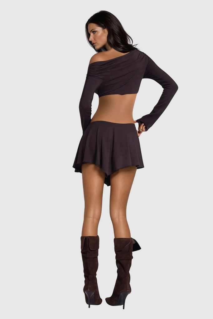 Stylish beautiful dress | Chinyere Cutout Asymmetric Ruffle Skirt Set - Ideal for special occasions