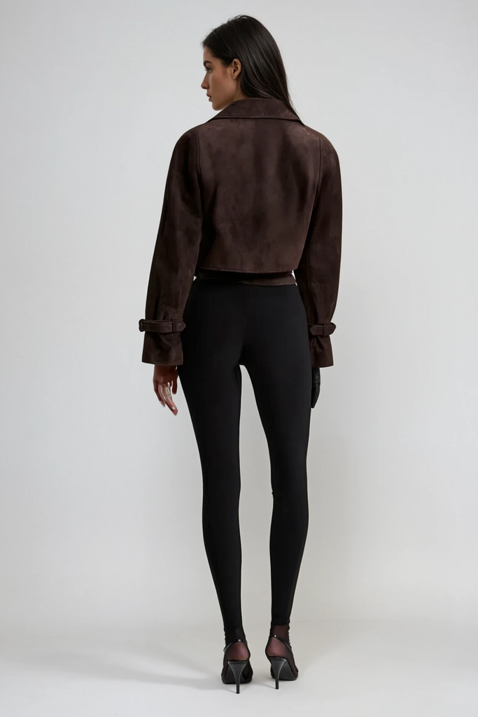 Shop  beautiful dress - Perfect for special occasions | Chioma Lapel Buckle Suede Jacket