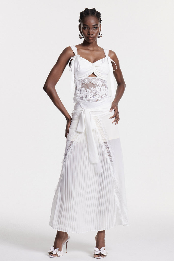 Stylish beautiful dress | Chirag Lace Deconstruct Maxi Dress - Ideal for special occasions