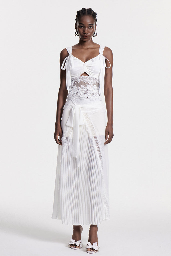 Stylish beautiful dress | Chirag Lace Deconstruct Maxi Dress - Ideal for special occasions