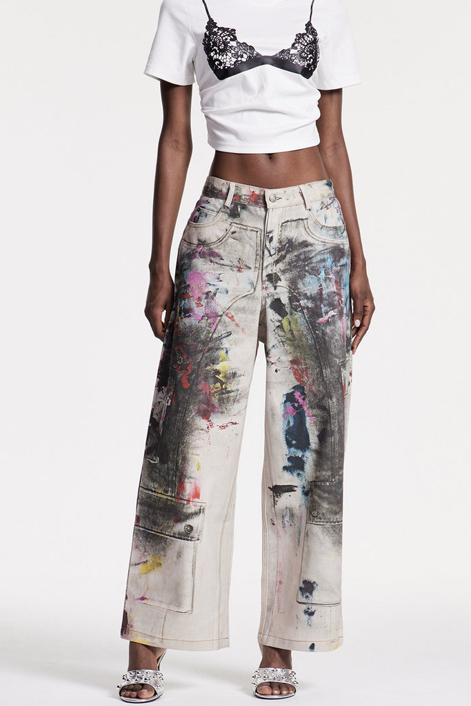 Shop  beautiful dress - Perfect for special occasions | Chisomo Print Graffiti Jeans